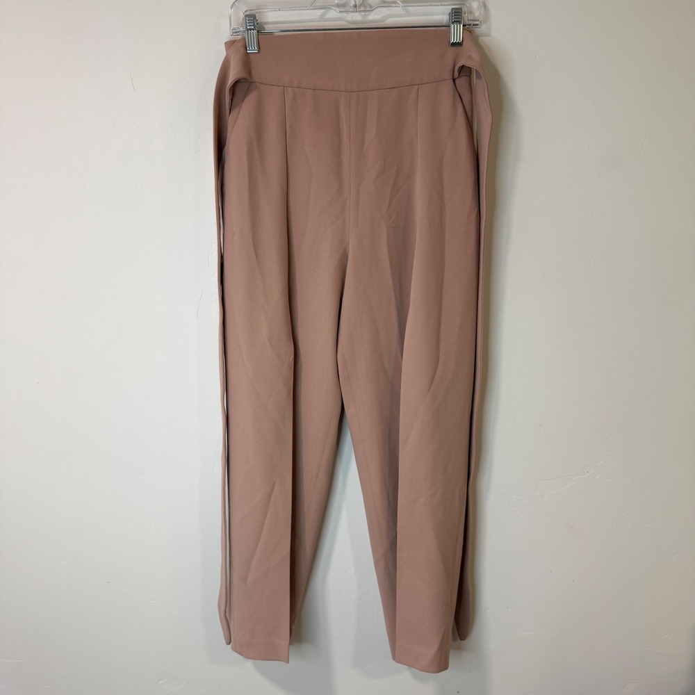 Wilfred Womens Crepe Dress Pants 4 Beige Excellent High Waist Tie Belt 65614